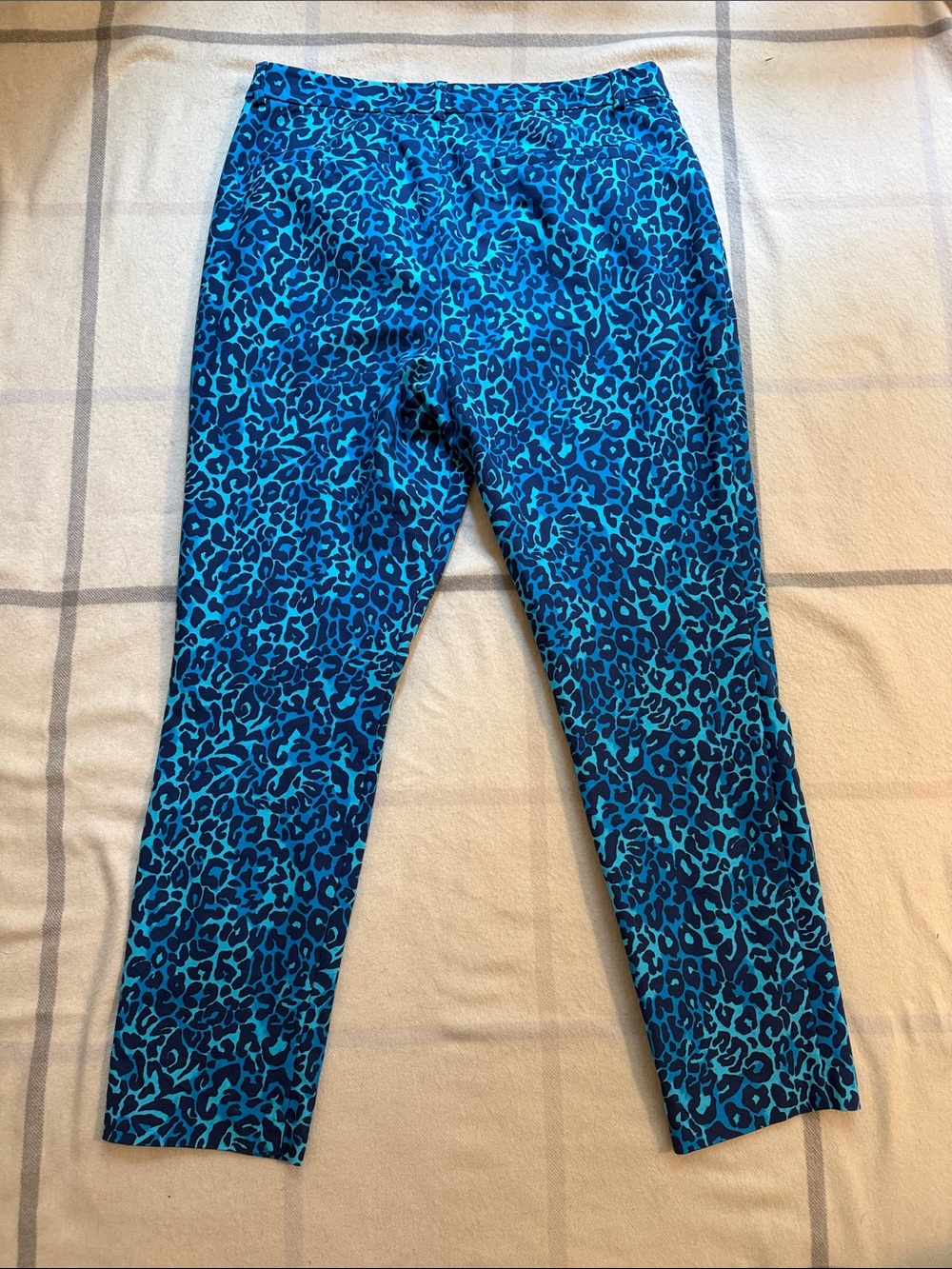 Lilly Pulitzer Vibrant Blue Leopard Print Pants - Picture 2 of 13